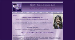 Desktop Screenshot of pfeifferpowerseminars.com
